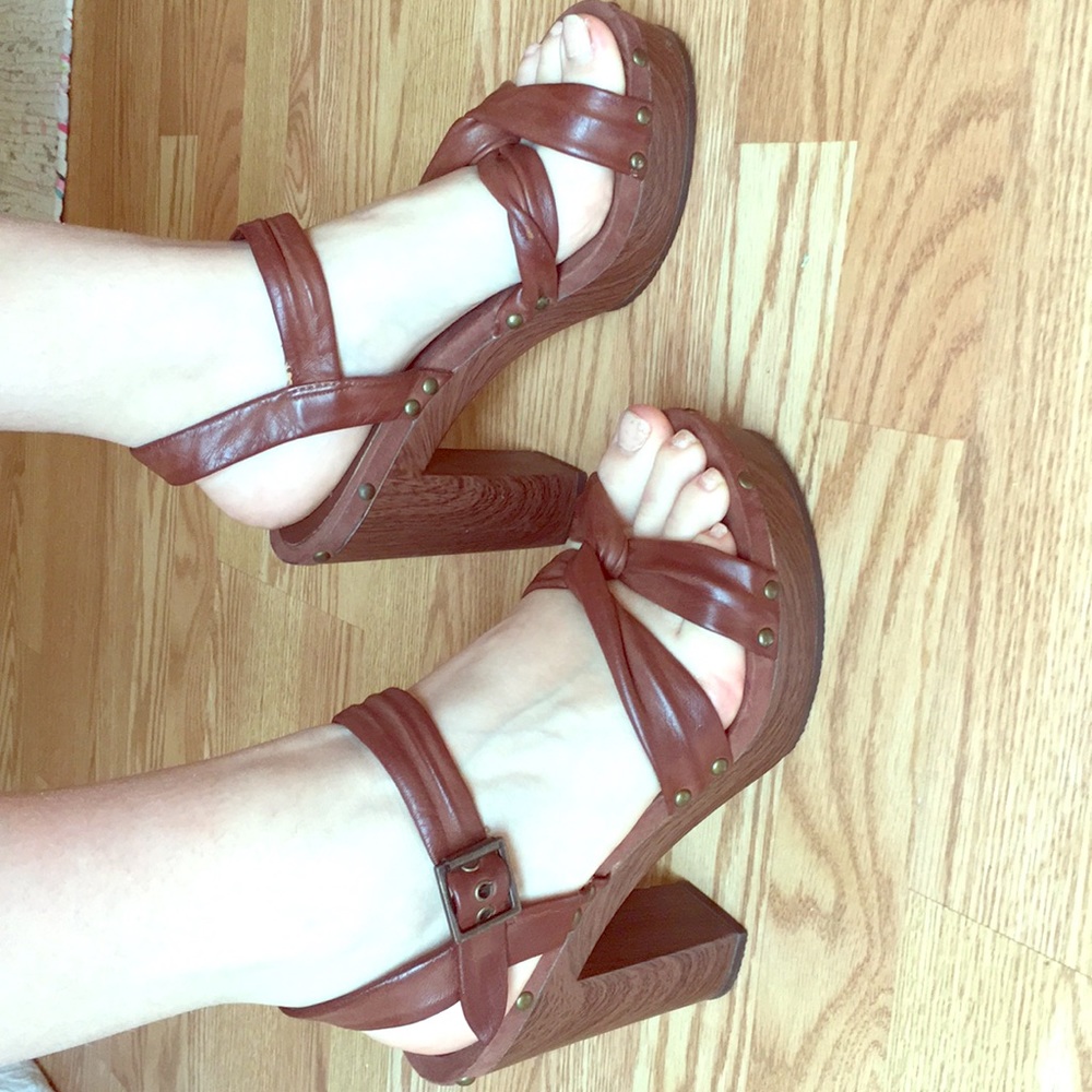 Funky 70s style platform heels